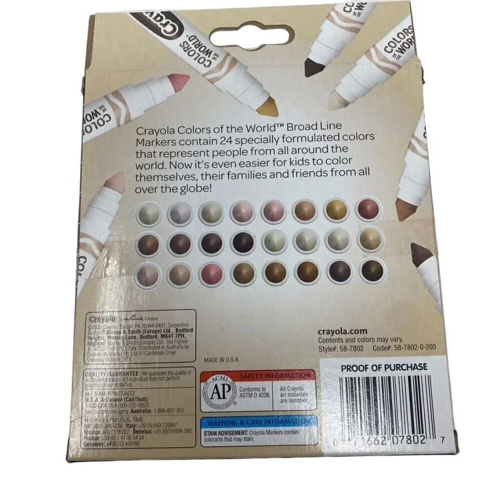 Colors of the World Washable Skin Tone Markers, 24 Count